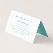 Einfache Blockfarbe, doppelte Treuekarte Visitenkarten (Rückseite)