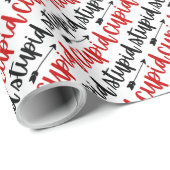 Einfache blöde Schrift für Typografie mit Pfeil Geschenkpapier (Rolleneckpunkt)