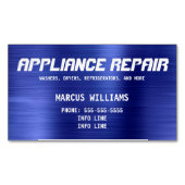Einfache Blue Appliance-Reparatur Magnetische Visitenkarte (Vorderseite)