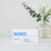 Einfache Blue Arrow Diving Business Card Visitenkarte (Stehend Vorderseite)