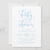 Einfache Blue Baby Dusche Einladung (Vorderseite)