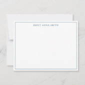 Einfache Blue Beruflich Border Note Card Mitteilungskarte (Vorderseite)