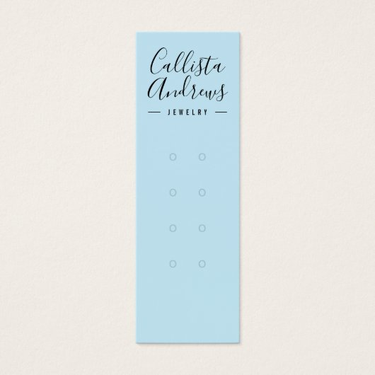 Einfache Blue Black Multiple Earra Display Card (Vorderseite)