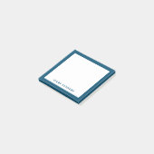 Einfache Blue Border Moderne Bezeichnung Post-it Klebezettel (angewinkelt)