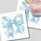 Einfache Blue Bow Baby Dusche Serviette