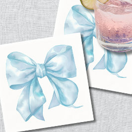 Einfache Blue Bow Baby Dusche Serviette