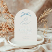 Einfache Blue Bow Boys Babydusche Einladung