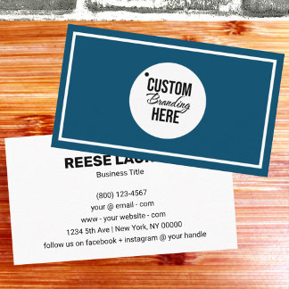 Einfache Blue Business Card Visitenkarte