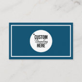 Einfache Blue Business Card Visitenkarte (Vorderseite)