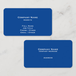 Einfache Blue Business Card Visitenkarte