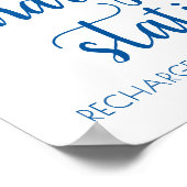 Einfache Blue Charging-Station | Cerulean Event Si Poster (Ecke)