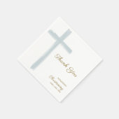Einfache Blue Cross Danke-Tauf-Taufe Serviette (Ecke)