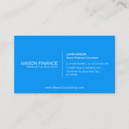 Einfache Blue Customizable Business Card Vorlage Visitenkarte