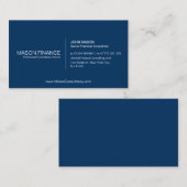 Einfache Blue Customizable Business Card Vorlage Visitenkarte (Vorne/Hinten)