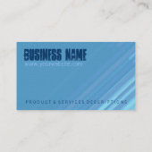 Einfache Blue Diagonal Stripes Business Card Visitenkarte (Rückseite)