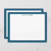 Einfache Blue Frame Custom Persönlich Beruflich Mitteilungskarte (Vorne/Hinten)