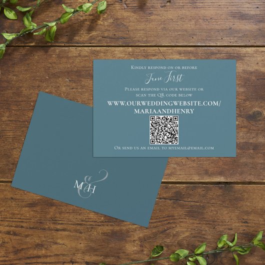 Einfache Blue Gast Antwort QR-Code-Vorlage