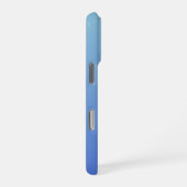 Einfache Blue Gradient Herz Minimaler Skriptname iPhone Hülle (Rechte Seite)