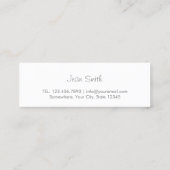 Einfache Blue Handmade Schmuck Business Card Mini Visitenkarte (Rückseite)