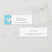 Einfache Blue Handmade Schmuck Business Card Mini Visitenkarte (Vorne/Hinten)