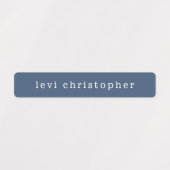 Einfache Blue Kids Name Labels Etiketten (Design 1)