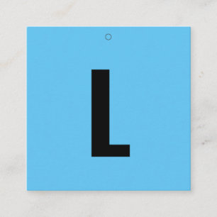 Einfache Blue L Closing Size Square Display Tag