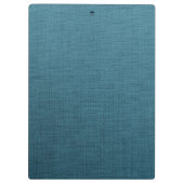 Einfache Blue Linen Textur Klemmbrett (Rückseite)