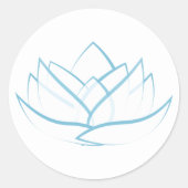Einfache Blue Lotus Blume Aufkleber (Vorderseite)