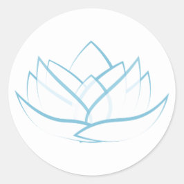 Einfache Blue Lotus Blume Aufkleber
