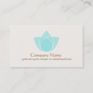 Einfache Blue Lotus Blume Business Card Visitenkarte