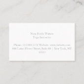 Einfache Blue Lotus Blume Business Card Visitenkarte (Rückseite)