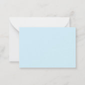 Einfache Blue Personalisiert Flat Note Card Mitteilungskarte (Rückseite)