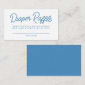 Einfache Blue Playful Baby Dusche Windeln Raffel Begleitkarte (Vorne/Hinten)