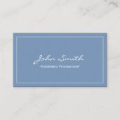 Einfache Blue Registered Psychologin Business Card Visitenkarte (Vorderseite)