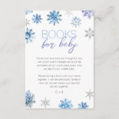 Einfache Blue Snowflake Babydusche Anfrage Begleitkarte (Vorderseite)