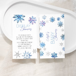 Einfache Blue Snowflake Babydusche Begleitkarte