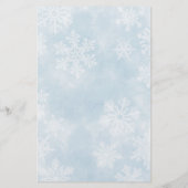 Einfache Blue Snowflakes Baby Shower Admin Card (Rückseite)