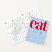 Einfache Blue Spot Paare Verlobung Rezept Notizblock (Innenseite)