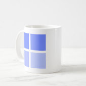 Einfache Blue Square-Muster Kaffeebecher Kaffeetasse (Vorderseite Links)