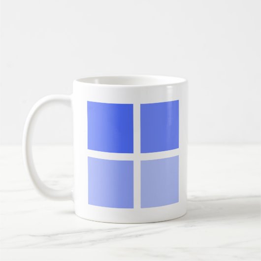 Einfache Blue Square-Muster Kaffeebecher Kaffeetasse (Links)