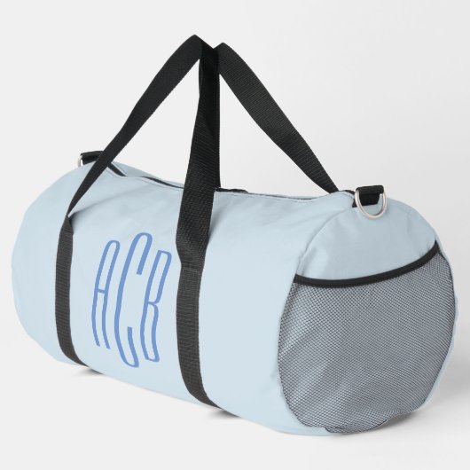 Einfache Blue Three Letter Monogram Duffle Bag (Rechte Ecke)