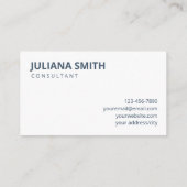 Einfache Blue Watercolor Business Card Visitenkarte (Rückseite)