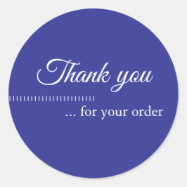 Einfache Blue White Business Kunde Vielen Dank Runder Aufkleber