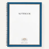Einfache Blue White Monogram Business Notizblock (Vorderseite)