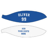 Einfache Blue White Name Number Zitat Basketball (Panele)