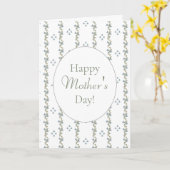 Einfache Blue & White Painted Happy Mütter Day Car Karte (Gelbe Blume)