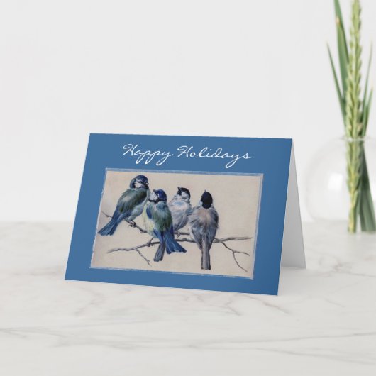 Einfache Bluebird Happy Card Feiertagskarte (Vorderseite)