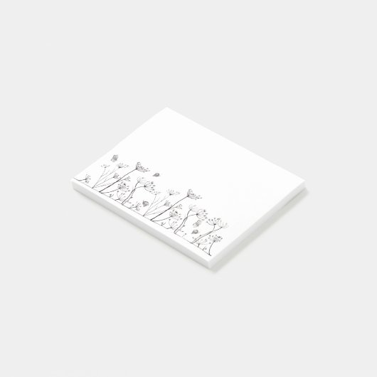 Einfache Blume (a302) Post-it Klebezettel (angewinkelt)