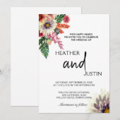 Einfache Blume auf der Wiese Einladung (Vorne/Hinten)