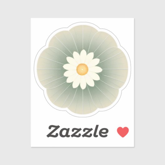 Einfache Blume Aufkleber (Blatt)